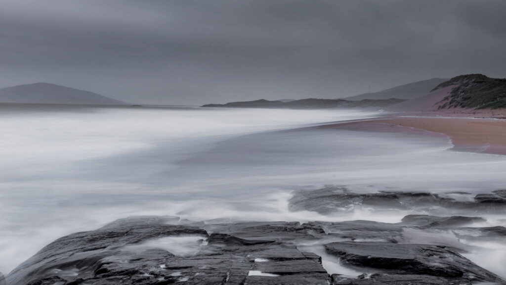 Photo of Scarista Beach in Scotland.