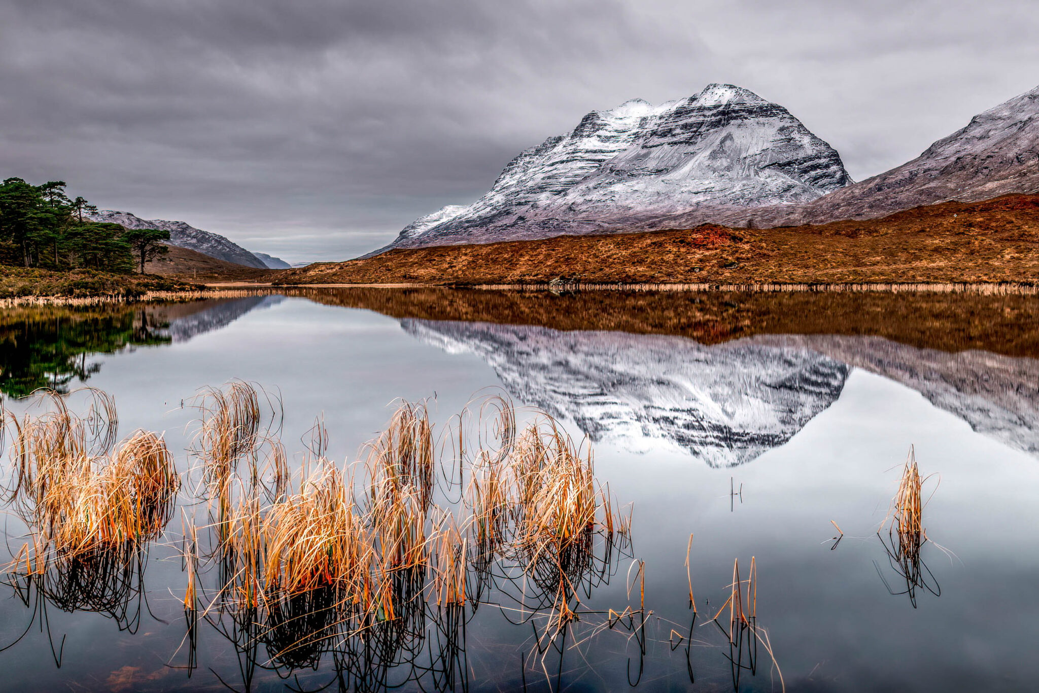 Torridon lake and mountains, Highlands of Scotland.