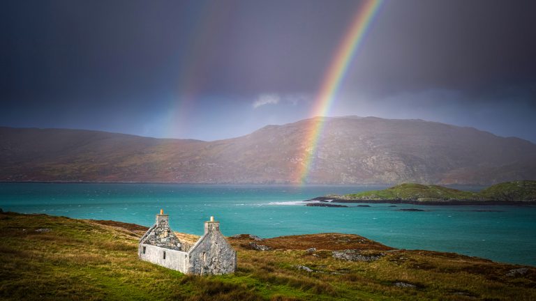 Rainbow over Eriskay, Outer Hebrides, Scotland
