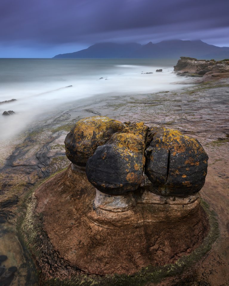 Rocky Beach in the Evening, Isle of Eigg, Scotland, United Kingdom