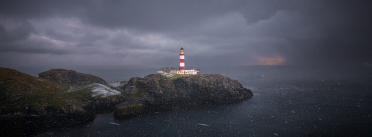 Scalpay Lighthouse or Eilean Glas Lighthouse is situated on the east coast of the island of Scalpay in the Outer Hebrides of Scotland
