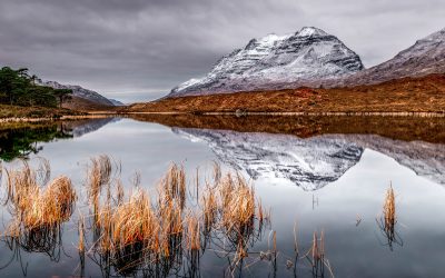 Torridon lake and mountains, Highlands of Scotland.
